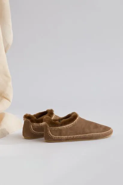 Fuyu Crochet Sheepskin Slipper Boot