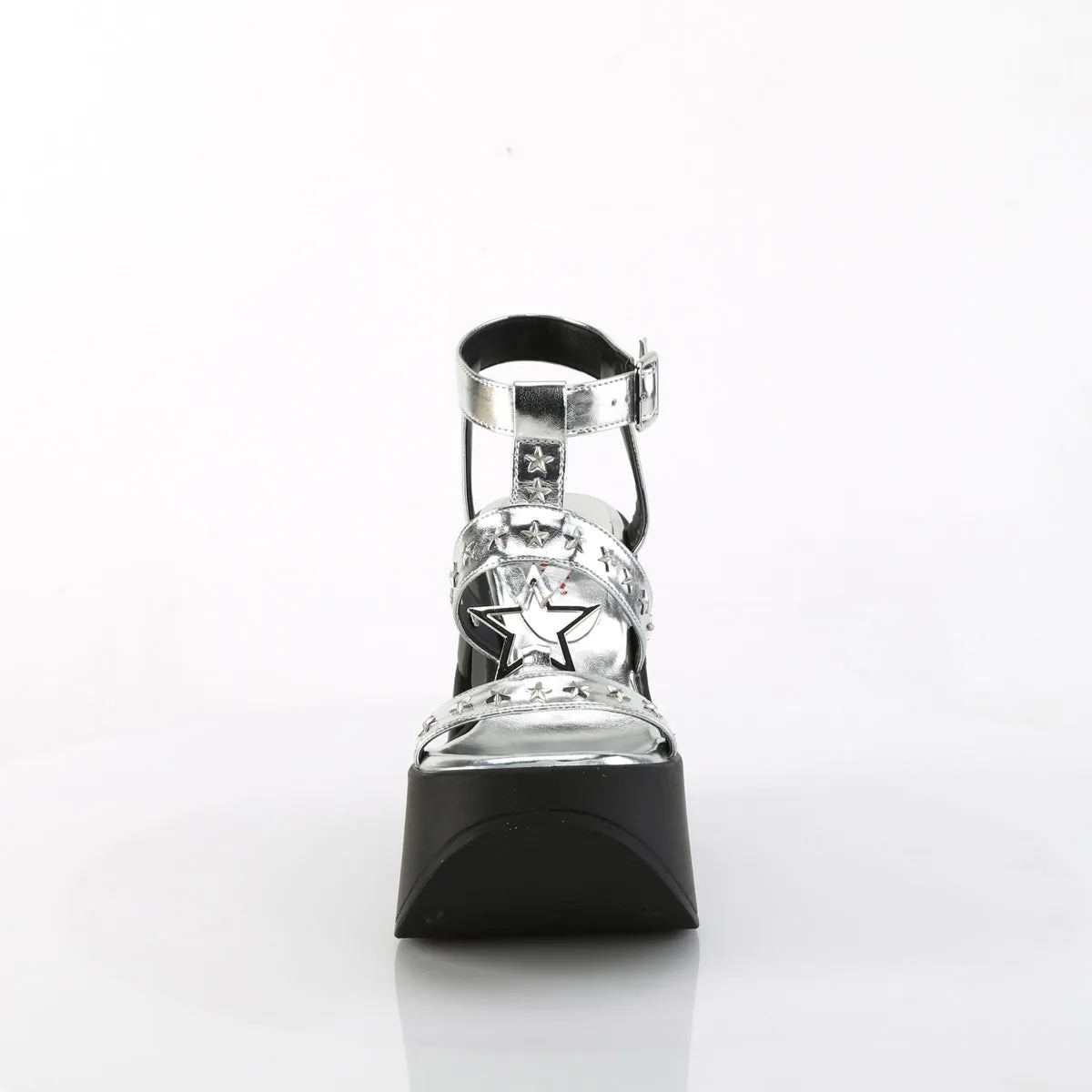 5 Inch Platform DYNAMITE-12 Silver Metallic