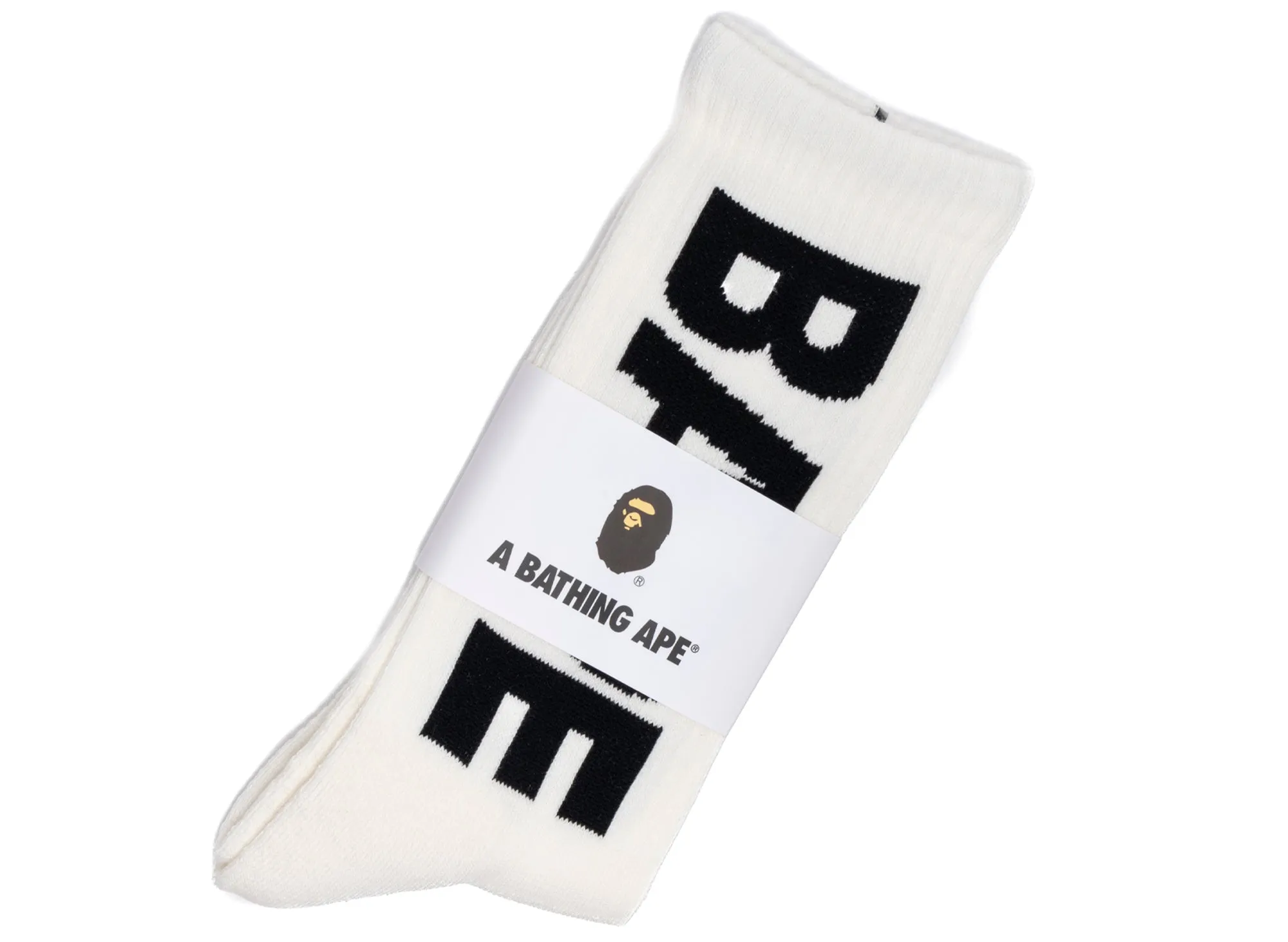 A Bathing Ape Socks in White