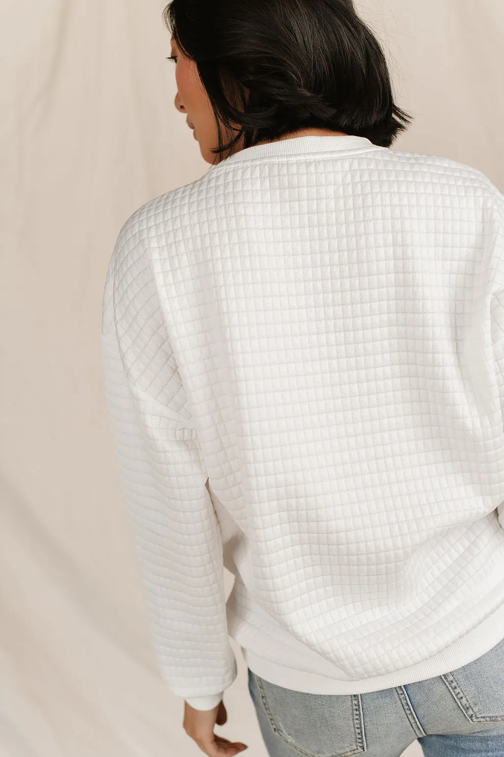 Ampersand Avenue Quilted Pullover - White &ave