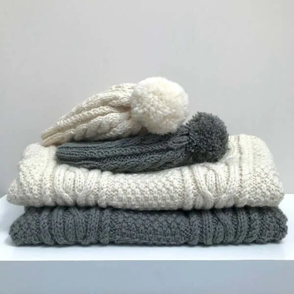 Aran Jumper & Cable Knit Hat