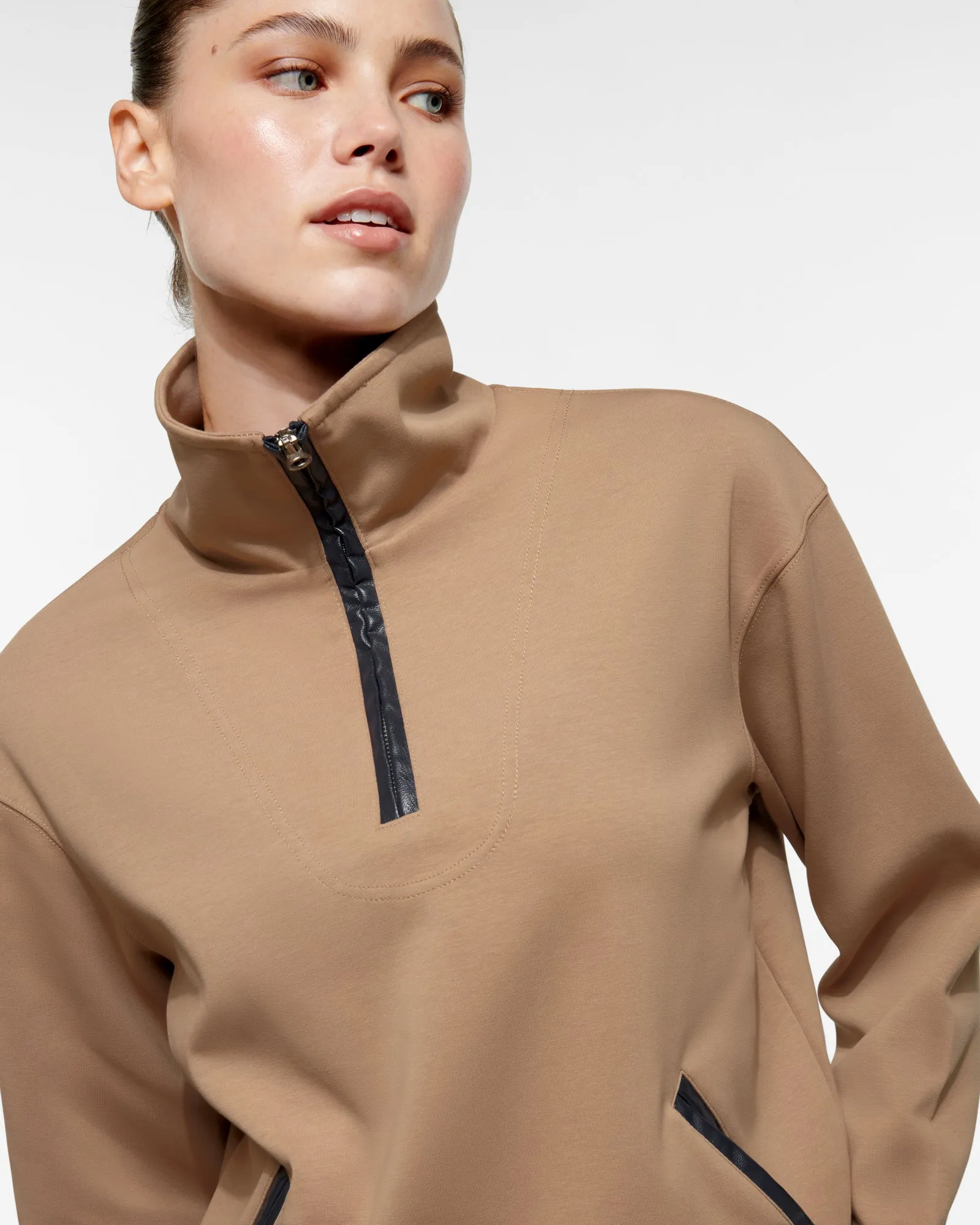 ARLBERG HALF-ZIP SCUBA SWEATER SAND