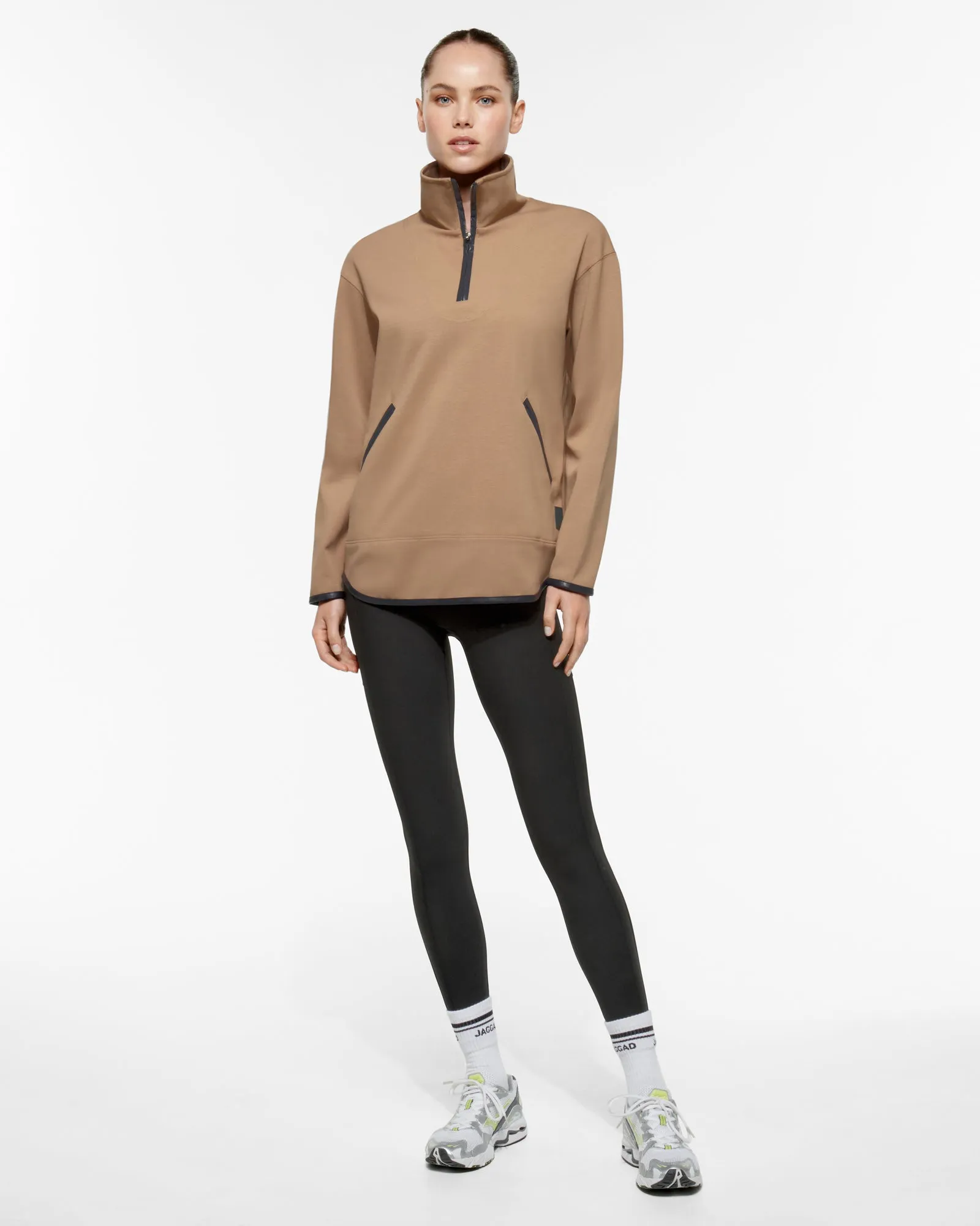 ARLBERG HALF-ZIP SCUBA SWEATER SAND