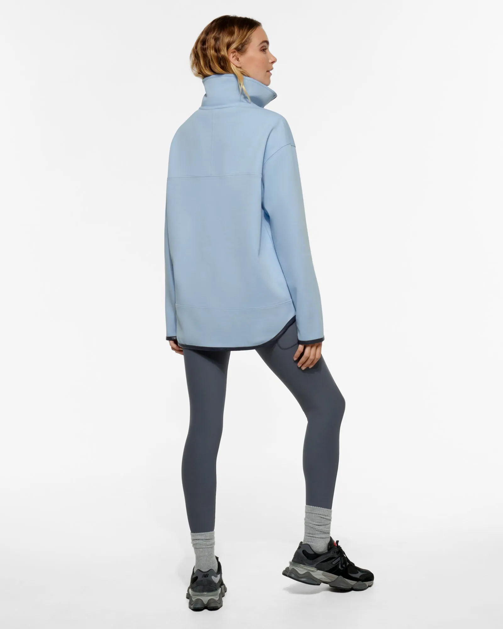 ARLBERG HALF-ZIP SCUBA SWEATER SKY BLUE