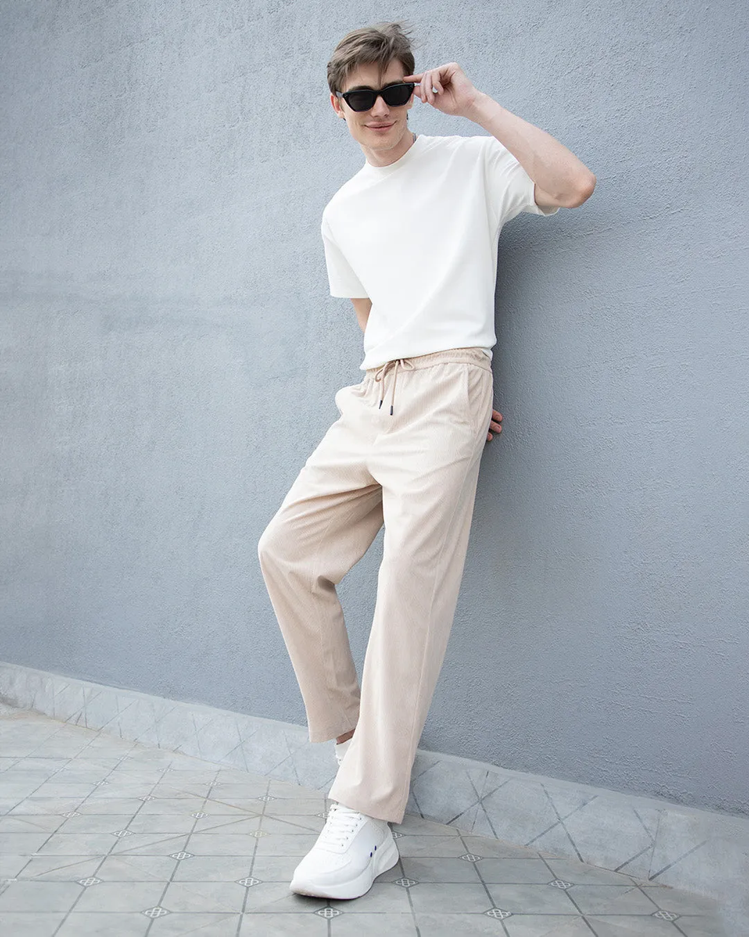 Beige Corduroy Pant