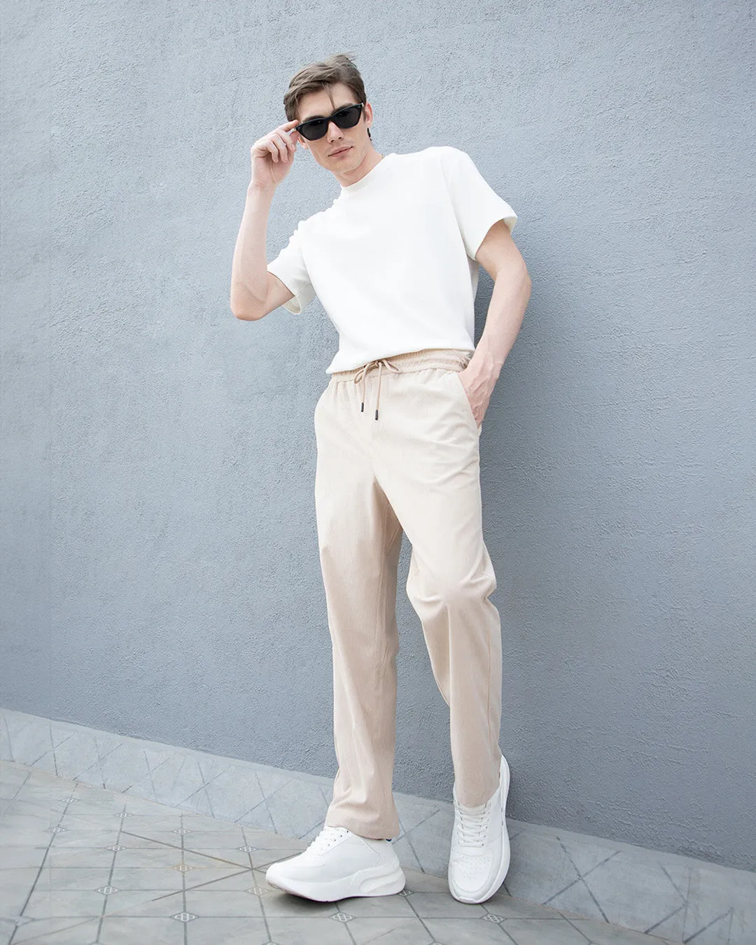 Beige Corduroy Pant