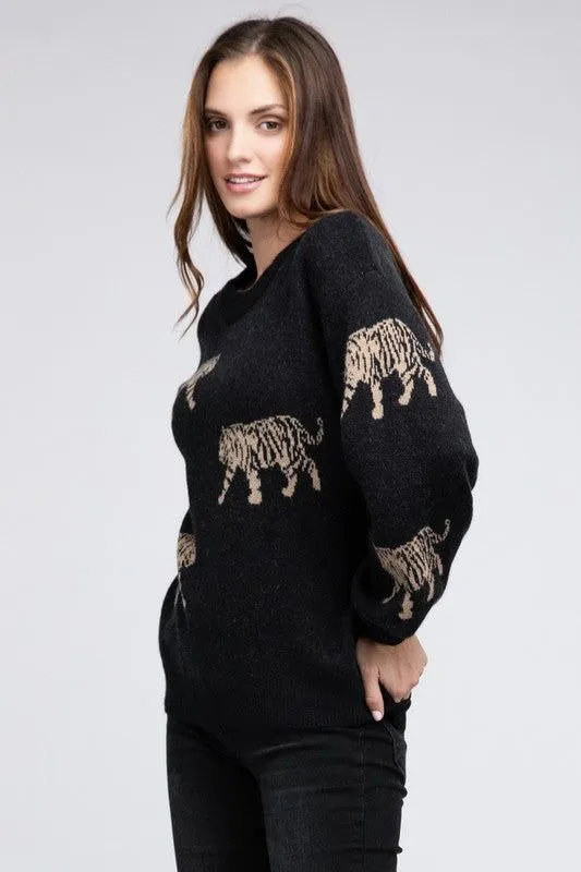 BiBi Tiger Pattern Sweater