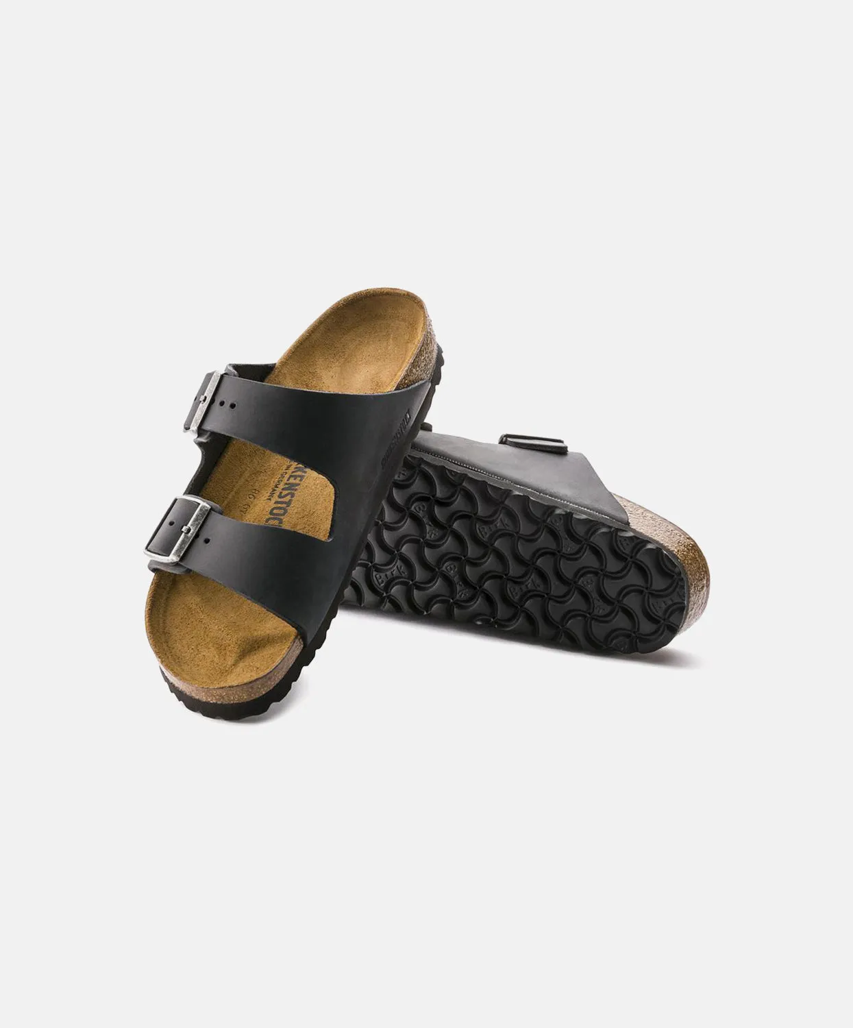 Birkenstock Arizona Oiled Leather Black Sandals