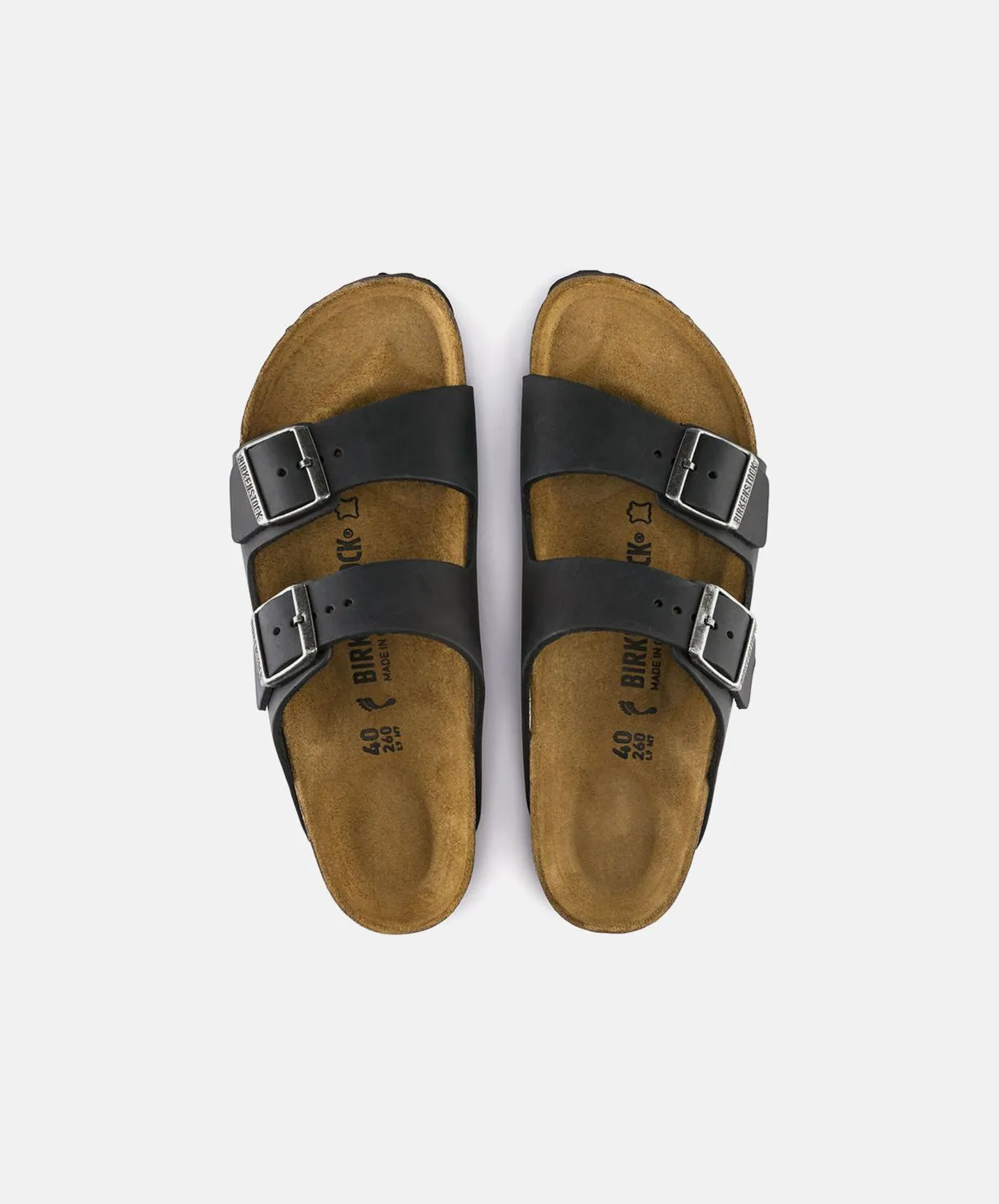 Birkenstock Arizona Oiled Leather Black Sandals