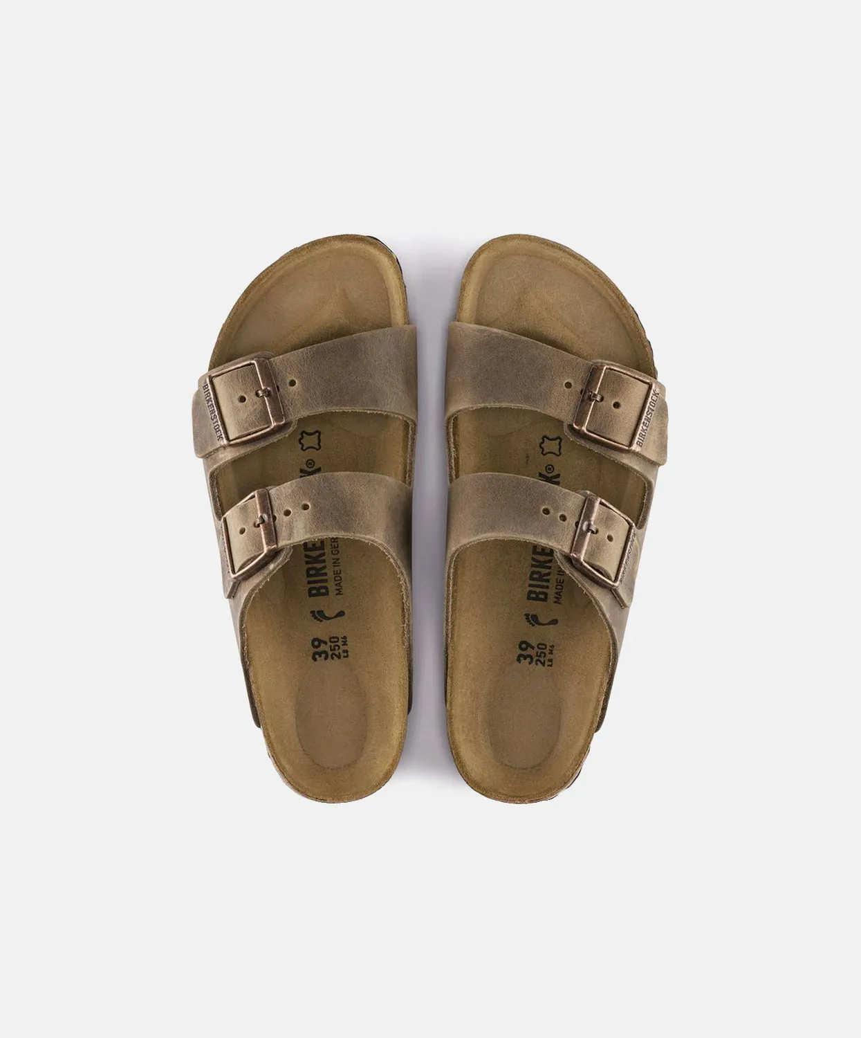 Birkenstock Arizona Oiled Leather Tobacco Brown Sandals