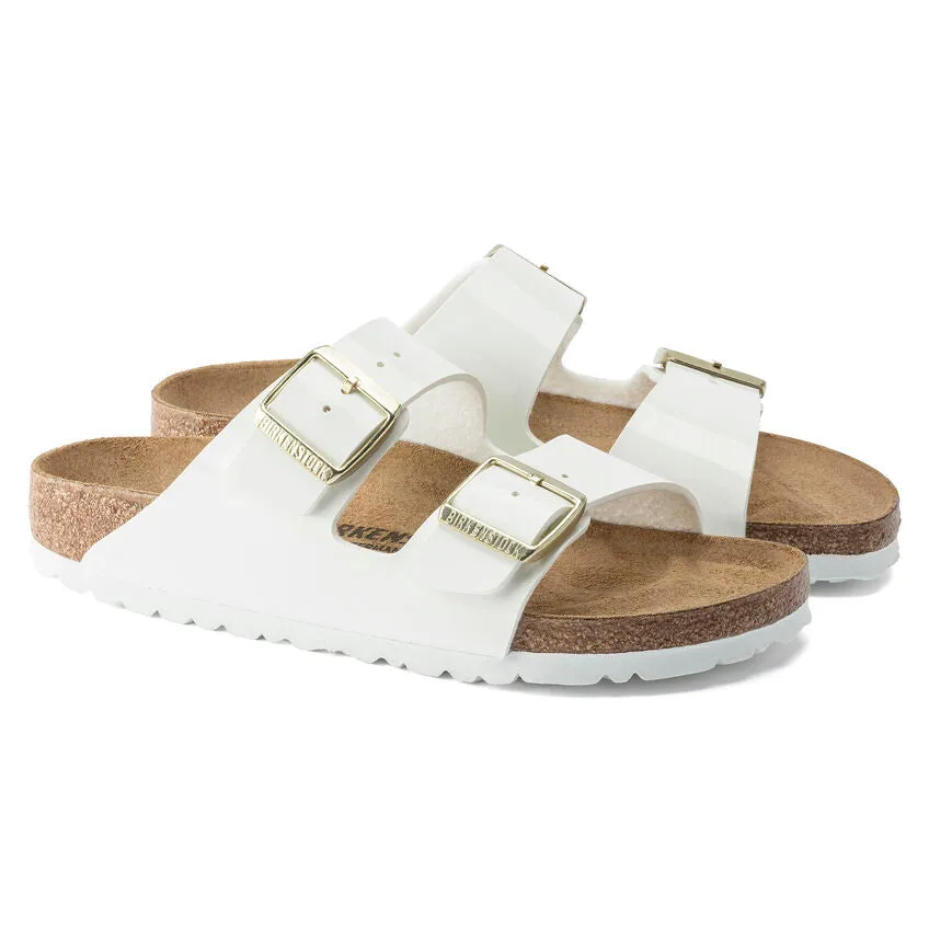 'Birkenstock' Women's Arizona Birko-Flor Sandal - Patent White