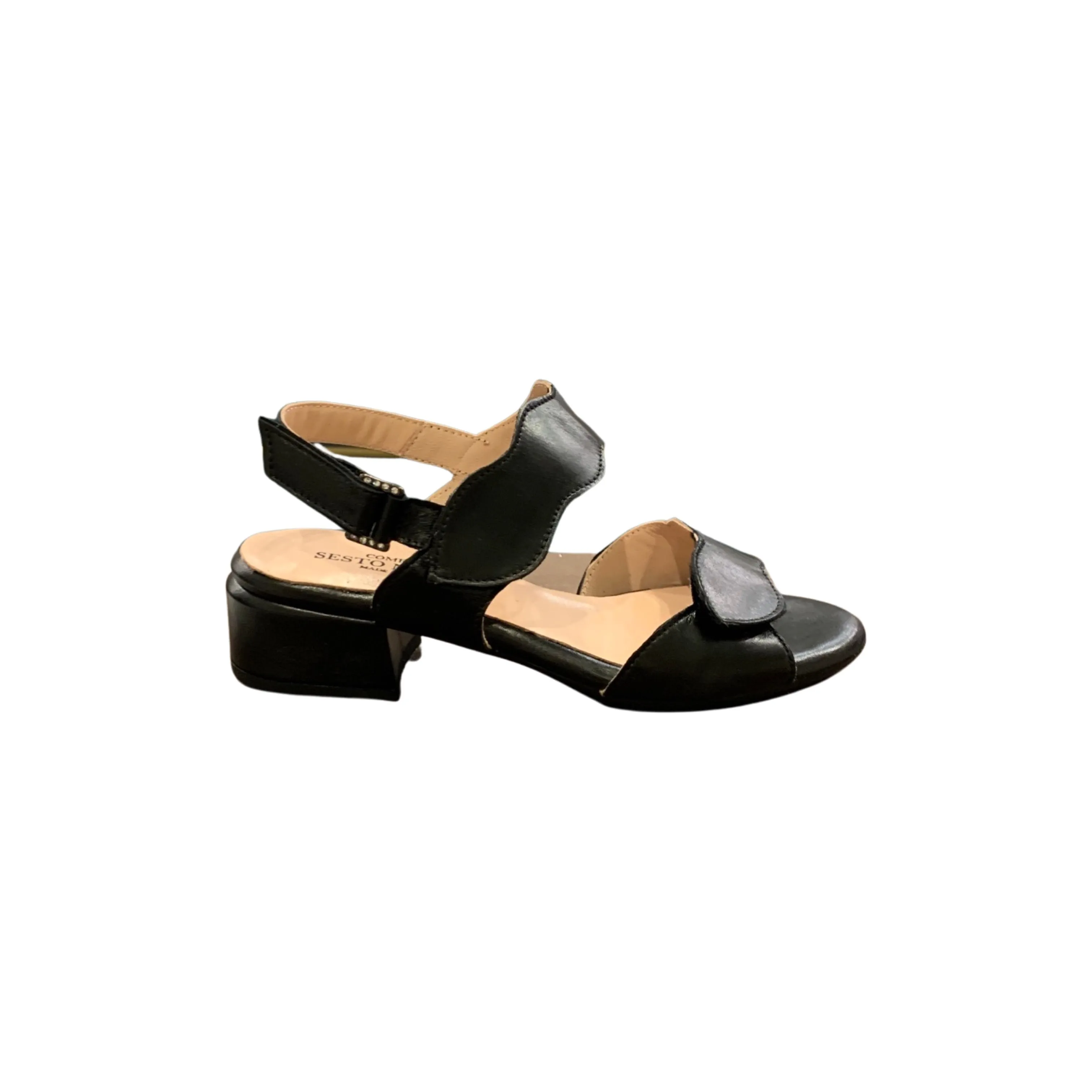 Adena Black Adjustable Sandal