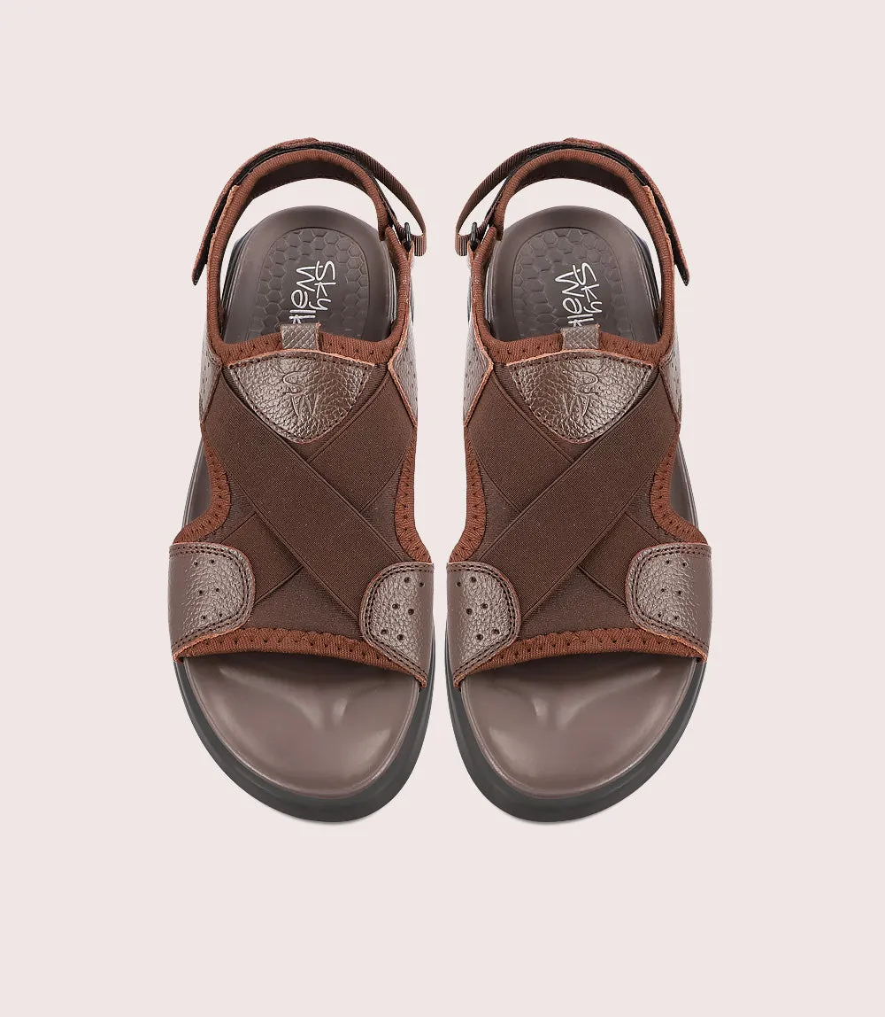 BM4419-DARKBROWN-Men Comfort Sandal