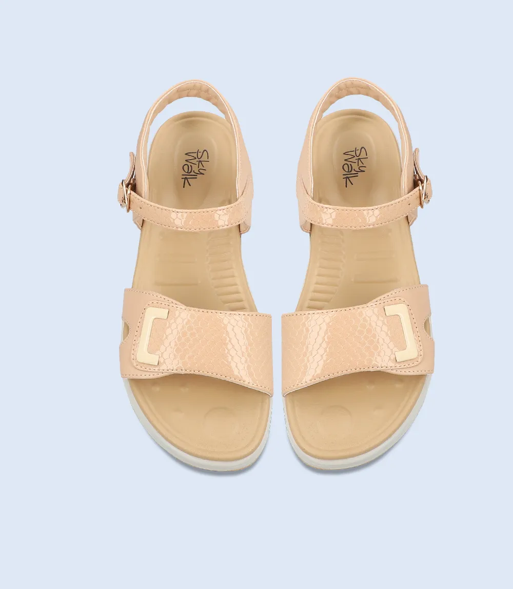 BW7356-BEIGE-Women Comfort Sandal