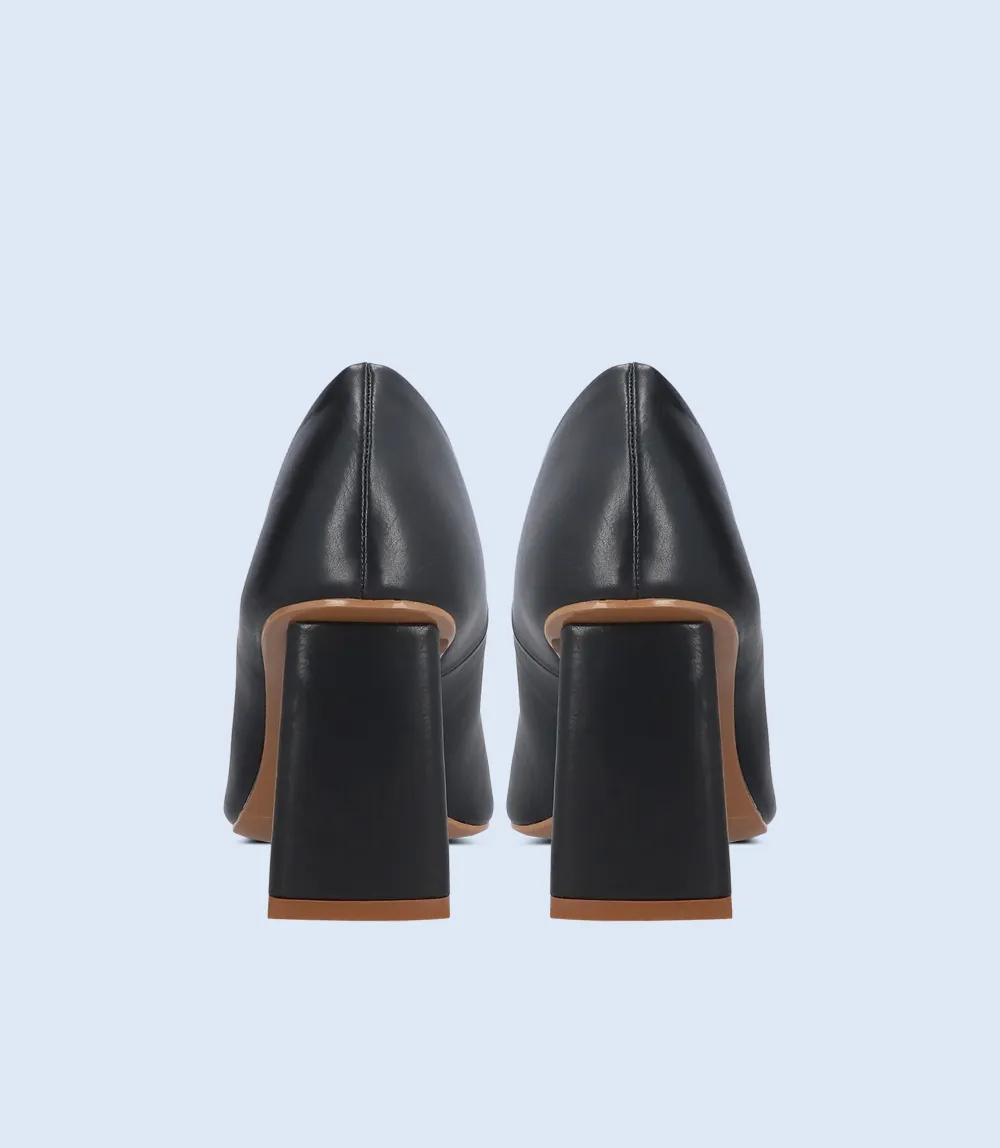 BW8613-BLACK-Women Casual Court Shoes