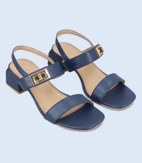 BW9391-NAVY-Women Sandal Heel