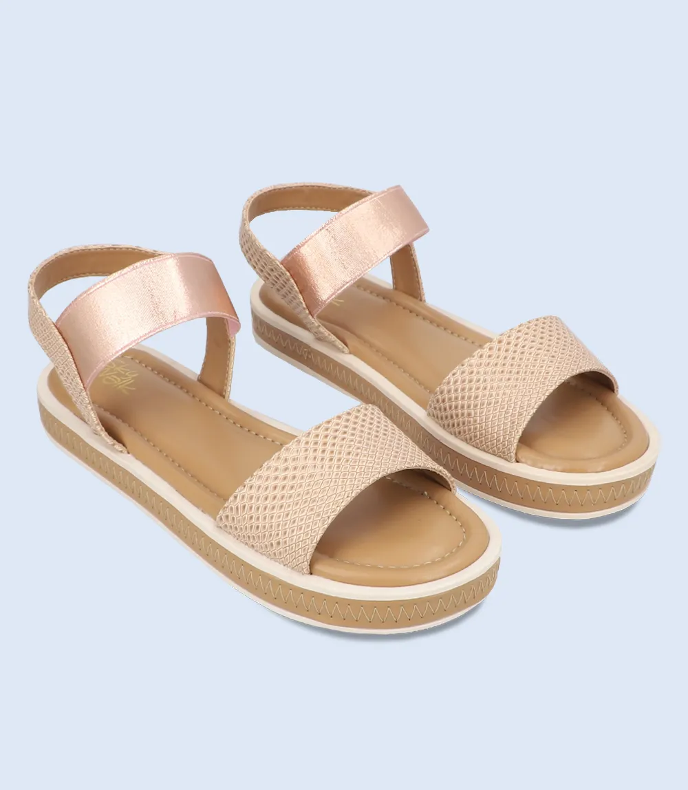 BW9747-BEIGE-Women Comfort Sandal