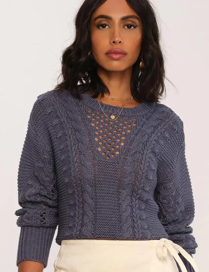 Cari Sweater in dusty by Heartloom