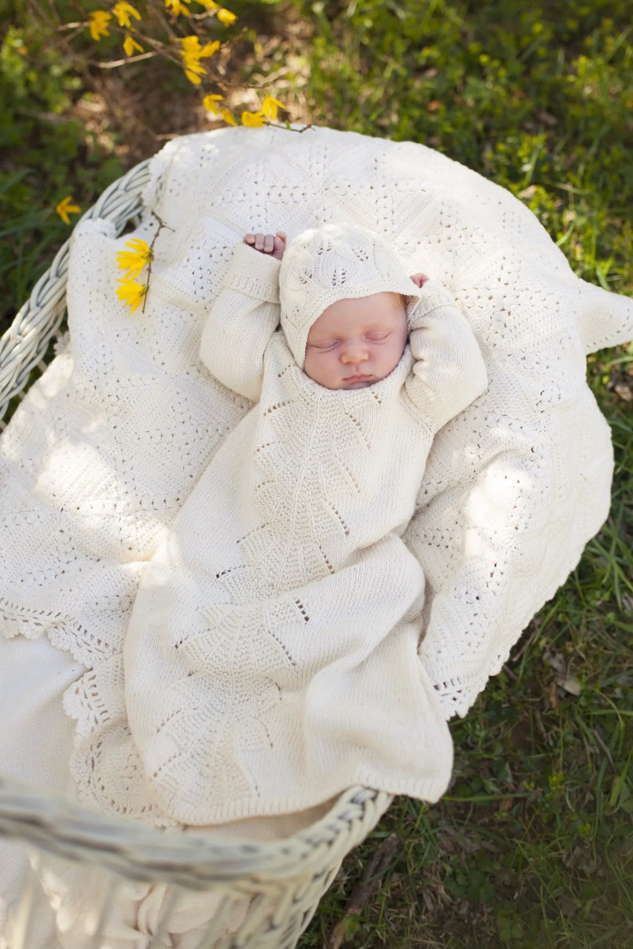 Cotton Bunting Bag With Seashell Design Cream