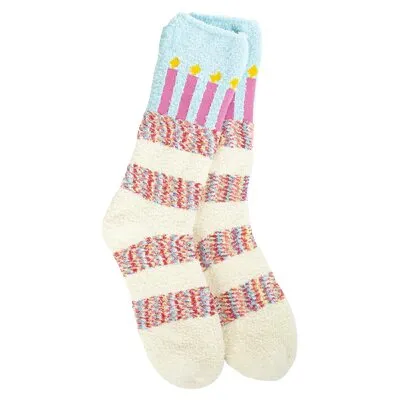 Cozy Cake Walk Crew Slipper Socks