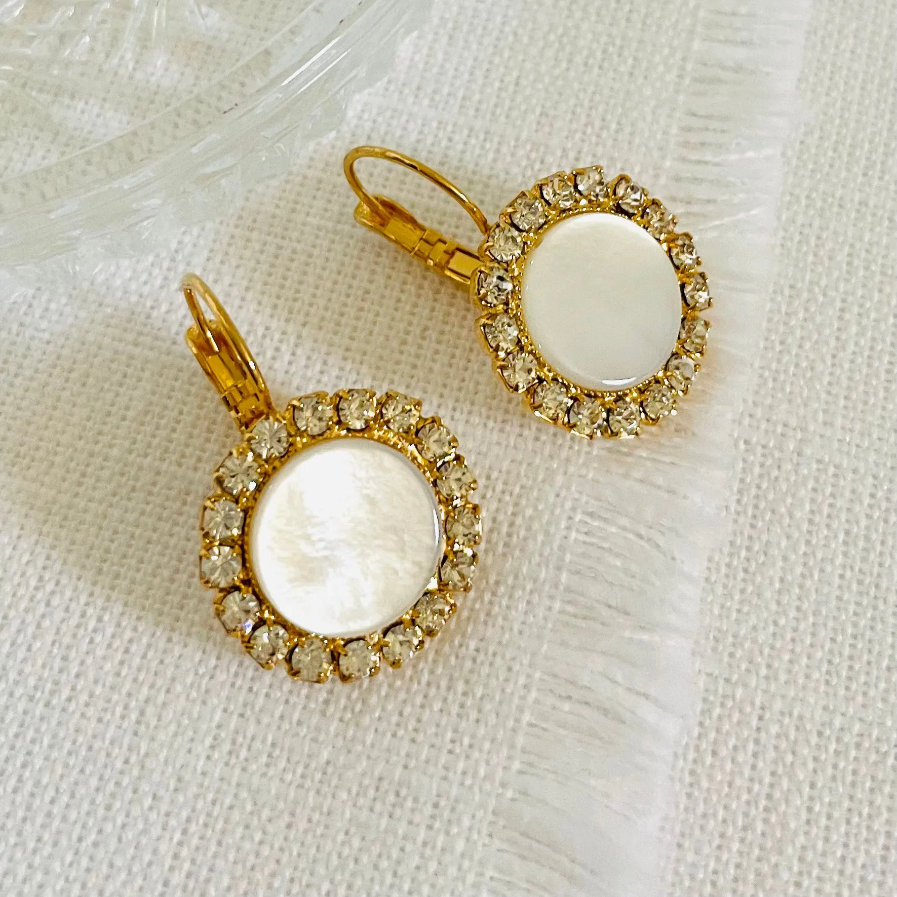 Crystal & Mother of Pearl Earrings