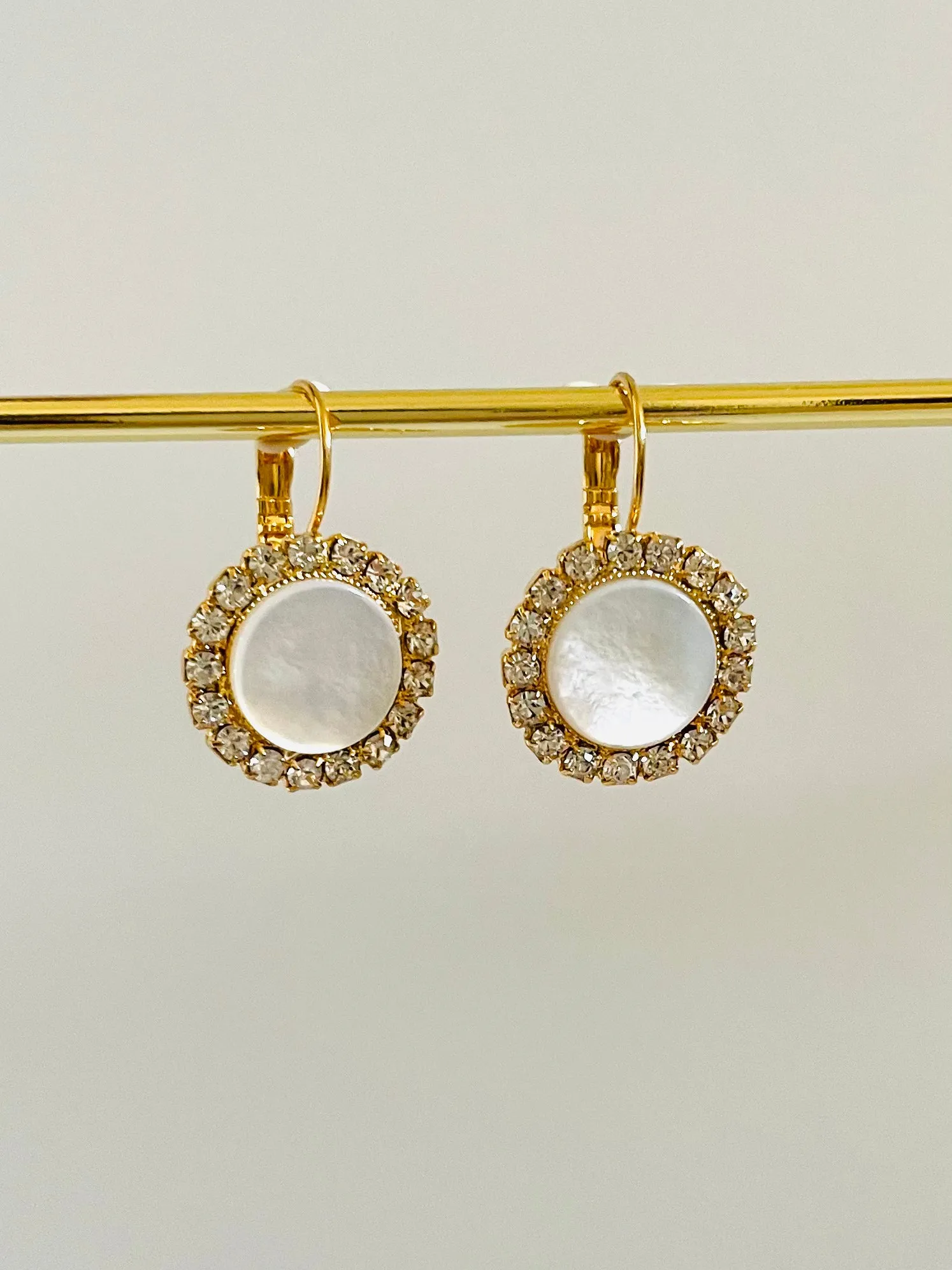 Crystal & Mother of Pearl Earrings