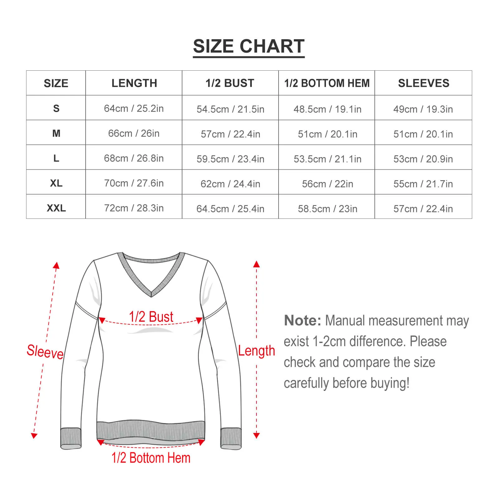 Custom Face V-Neck Sweater for Women Multicolor Christmas Design Ugly Sweater Long-Sleeve Pullover Sweater