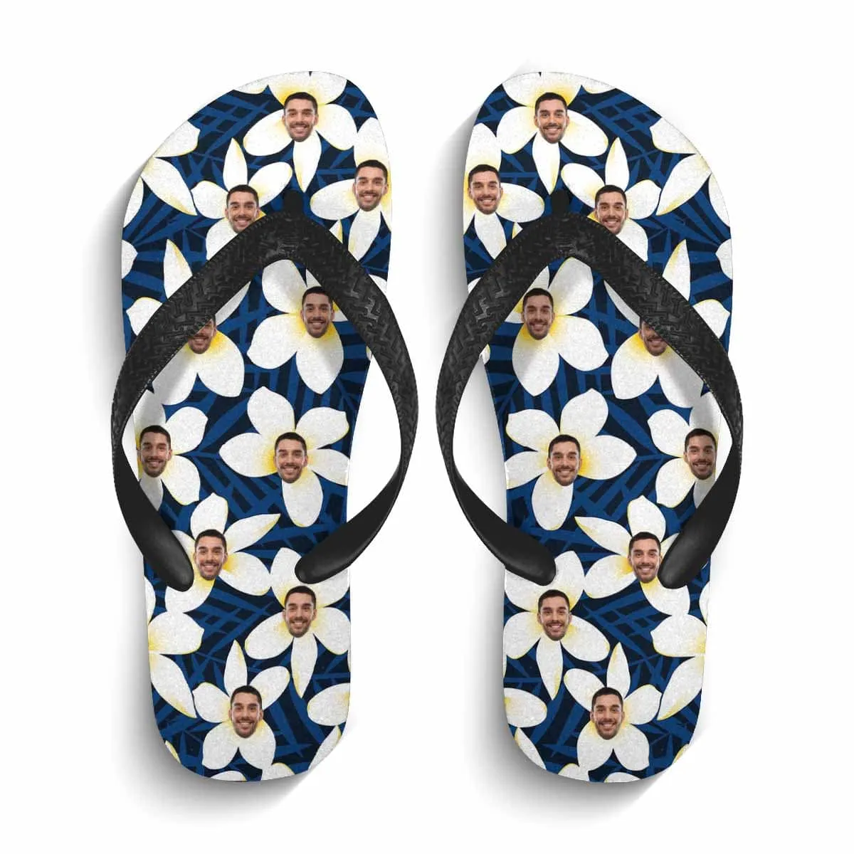 Custom Photo Sun Flower Flip Flops For Both Man And Woman Funny Gift For Vacation, Wedding Ideas For Guests