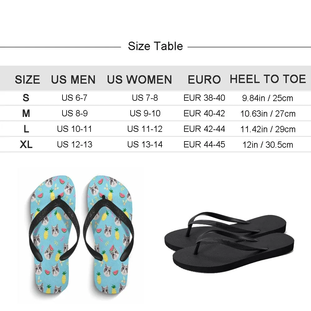 Custom Photo Sun Flower Flip Flops For Both Man And Woman Funny Gift For Vacation, Wedding Ideas For Guests