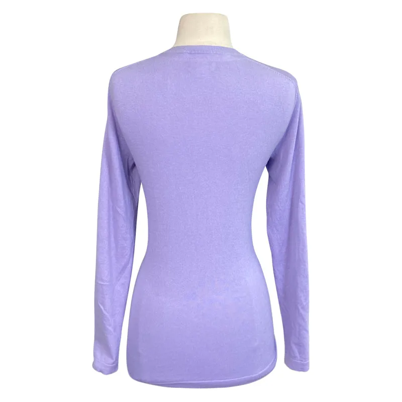 Dover Saddlery Perfect V-Neck Sweater in Lilac - Women's Medium