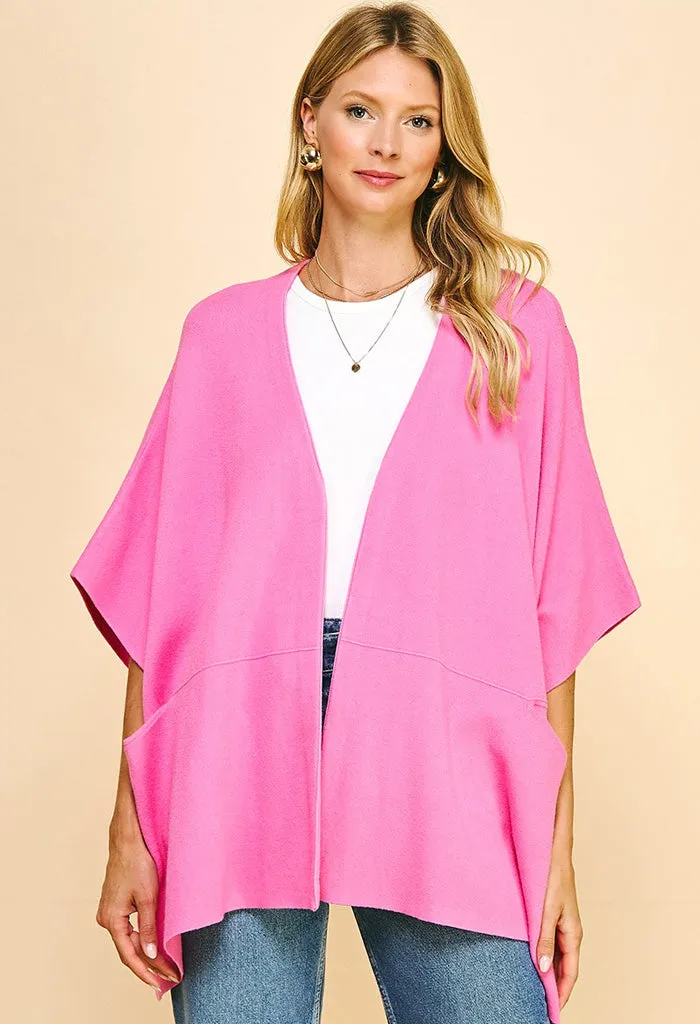 Elle Poncho-Pink