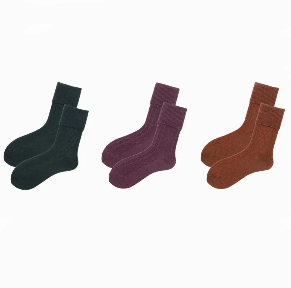 Extended Crew Length | Wool Socks | Purple