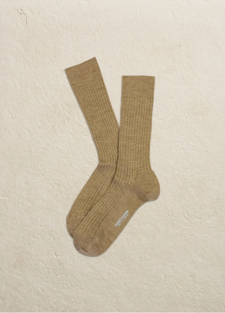 Extrafine Merino Ribbed Dress Sock Mid Calf MAR2740T