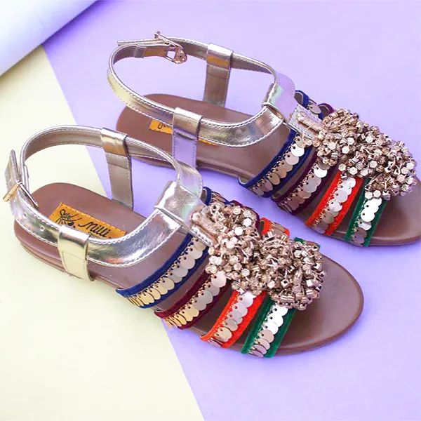 Fancy Flat Sandals For Ladies