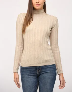 Fate Metallic Mock Neck Sweater