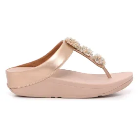 FitFlop Women's Rumba Beaded Rose Gold Thong