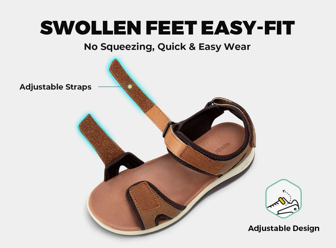 FitVille Women's FlexiWalk Sandals V1