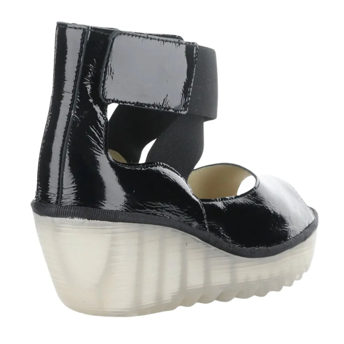 Fly London Women's Yefi Black Luxor Patent