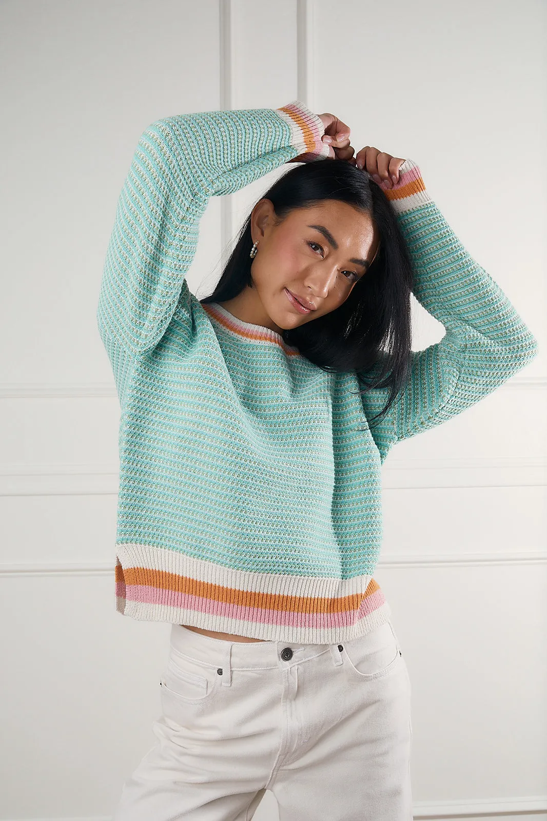 Georgia Crochet Knit Sweater Top