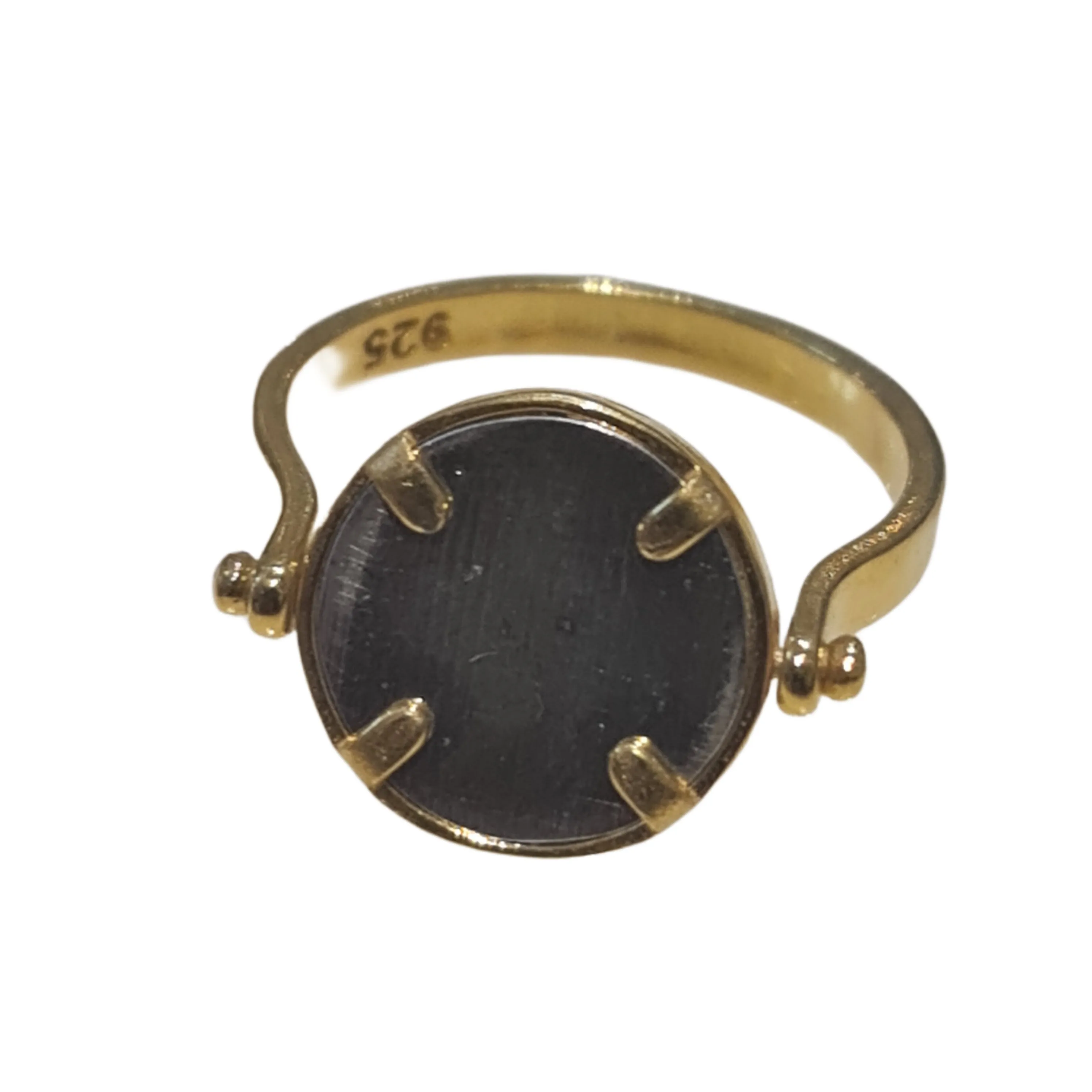 Greek Vergina Star Sun flip ring