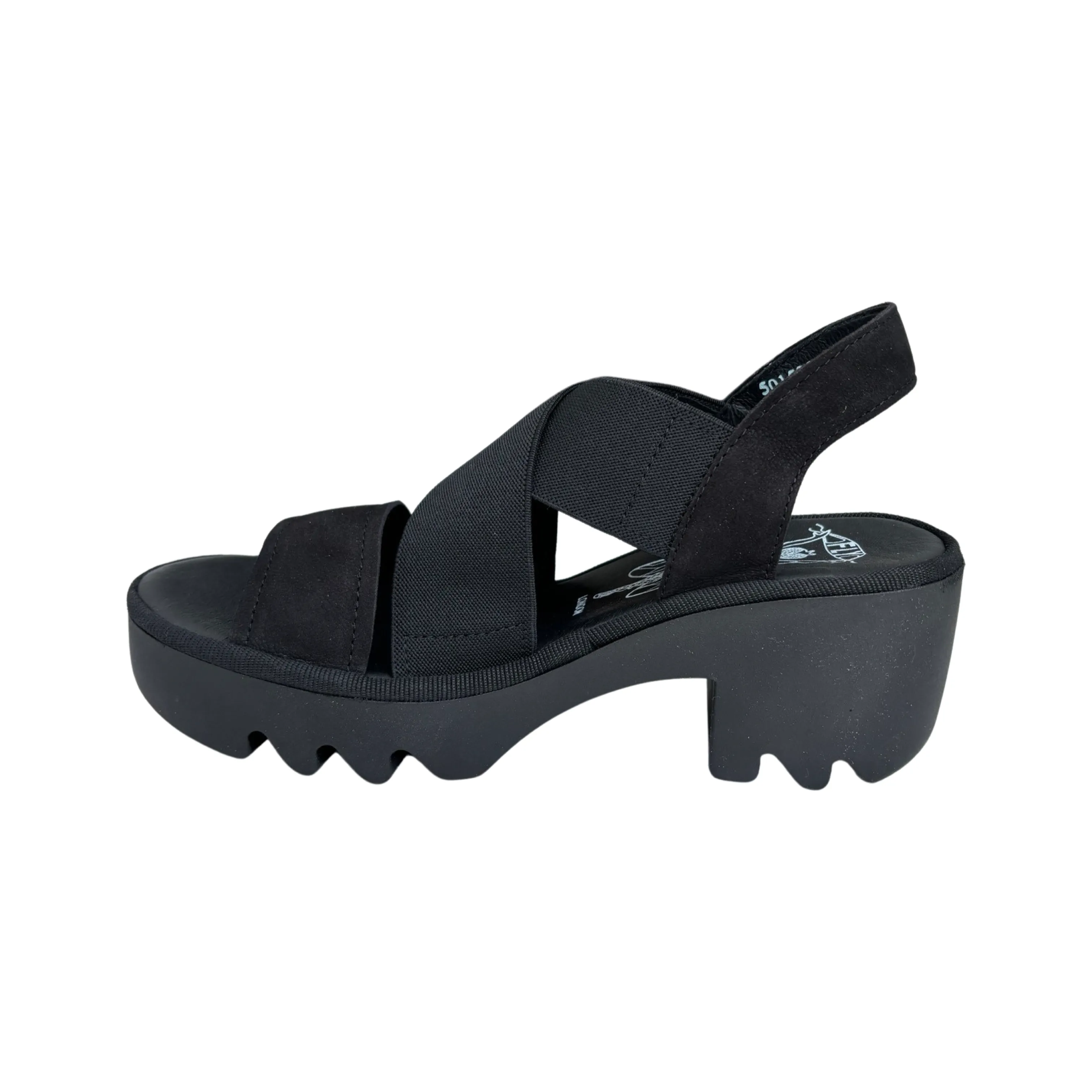 TAJI502 Black Crossover Sandal