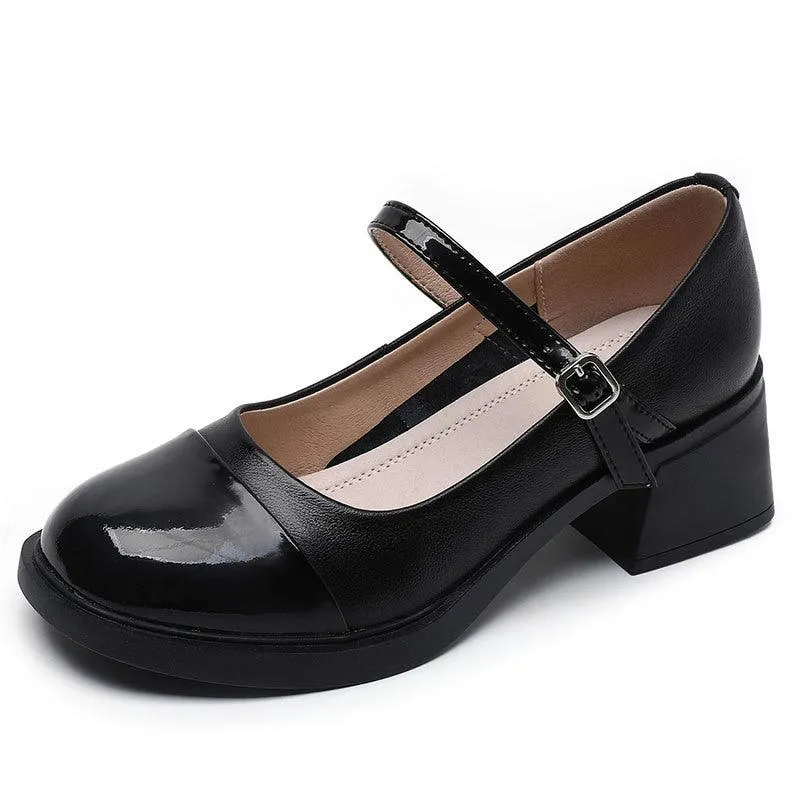 High Heel Leather Loafers in Mixed Colors for Women: TC124 Women's Casual Shoes