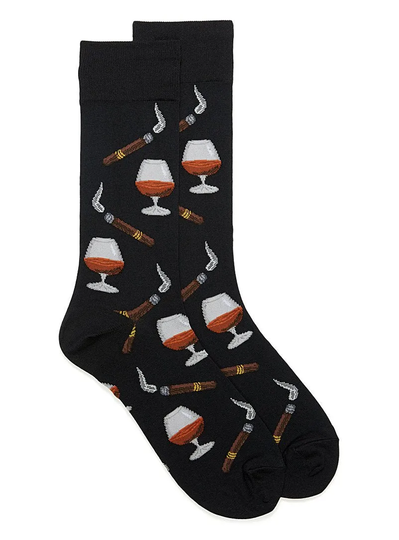 Hot Sox Men - Cognac and Cigar Socks