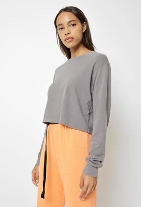 Jersey LS Cropped Tee / Oak