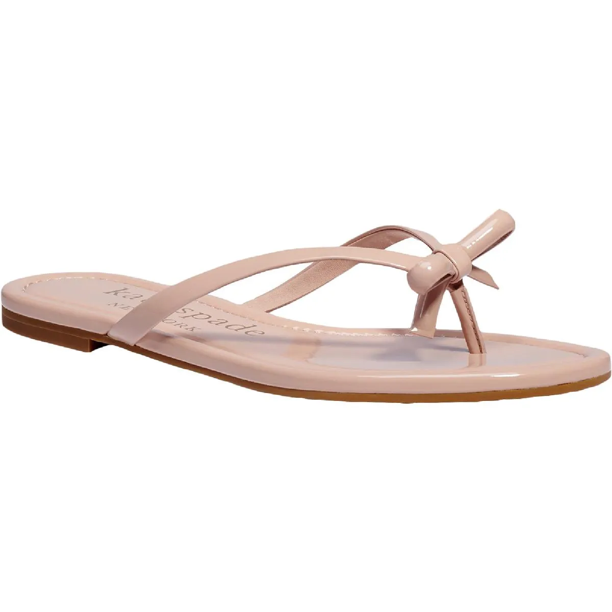 Kate Spade New York Womens Petit Leather Patent Flip-Flops