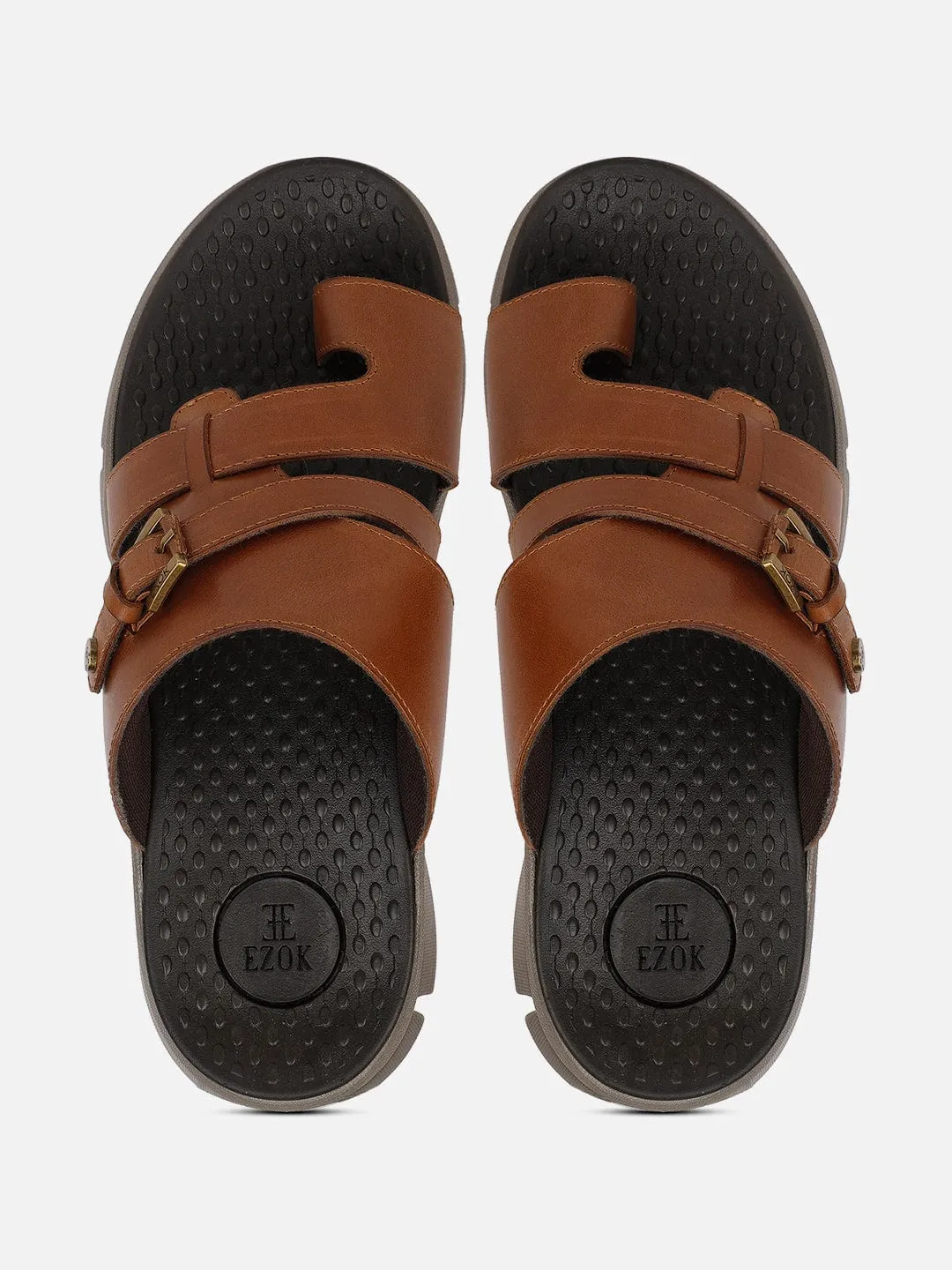 Leather sandal for men (Tan)