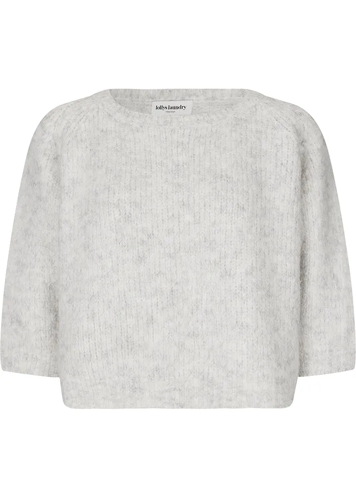 Lollys Laundry Tortuga Jumper - Light Grey Melange