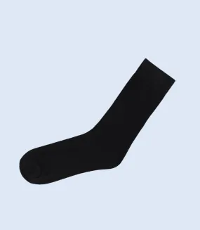 MA1698-BLACK-Mid-calf Socks For Men