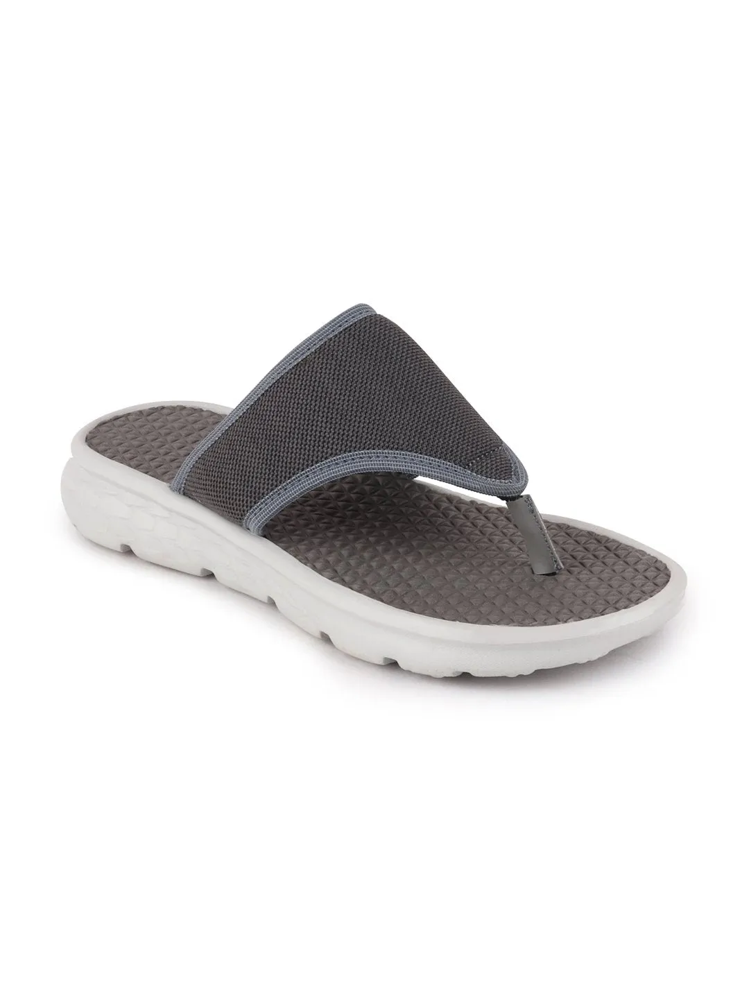 Men Grey Casual Slip-On Flip-Flops