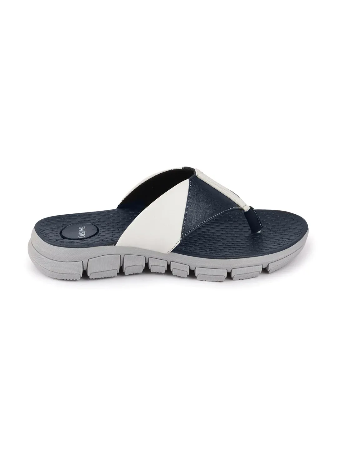 Men Navy Blue Casual Flexible Phylon Sole Slippers